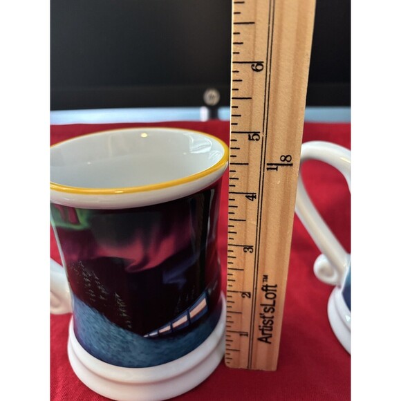 Polar Express Movie Ceramic Warner Bros Christmas Coffee Hot Coco Mug Set Of 2 - Picture 5 of 5